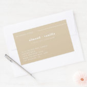 Moderne minimalistische beige verpakking kaarskosm rechthoekige sticker (Envelop)