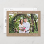 Moderne minimalistische beste dag op het huwelijk briefkaart (Voorkant / Achterkant)