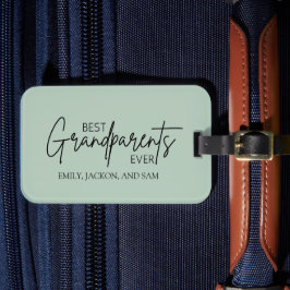 Moderne minimalistische beste grootouders ooit bagagelabel