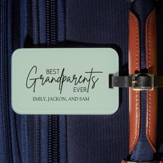 Moderne minimalistische beste grootouders ooit bagagelabel (Voorkant Insitu 4)