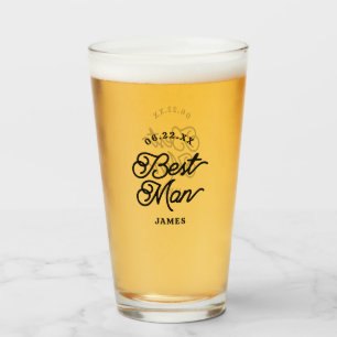 Moderne minimalistische beste man-bier glas