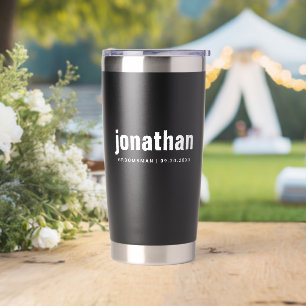 Moderne minimalistische beste man groomsmen gesche geïsoleerde drinkbeker