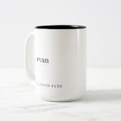 Moderne minimalistische beste man ooit gepersonali tweekleurige koffiemok (Voorkant links)