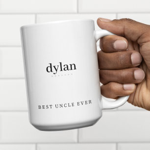 Moderne Minimalistische Beste Oom Ooit Persoonlijk Tweekleurige Koffiemok