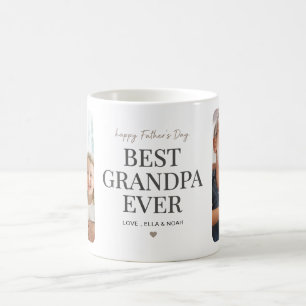 Moderne Minimalistische Beste Opa Ooit Foto Wit Koffiemok