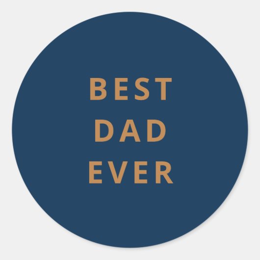 Moderne minimalistische beste vader ooit Vaderdag Ronde Sticker (Voorkant)