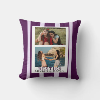 Moderne Minimalistische Beste Vrienden BFF Foto De Kussen