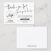 Moderne minimalistische bestelling Dank u Visiteka Visitekaartje (Voorkant / Achterkant)