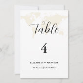 Moderne Minimalistische Bestemming bruiloft plaats Kaart (Voorkant)