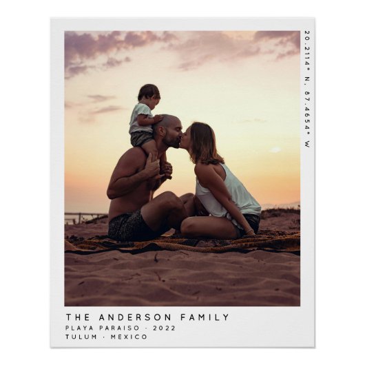 Moderne minimalistische bestemming Familiefoto Perfect Poster (Voorkant)