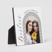 Moderne minimalistische bestities BFF fotoboog Fotoplaat (Voorkant)