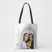 Moderne minimalistische bestities BFF fotoboog Tote Bag (Voorkant)