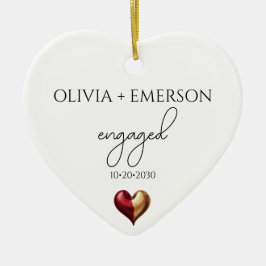 Moderne minimalistische betrokkenheid keramisch ornament