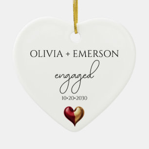 Moderne minimalistische betrokkenheid keramisch ornament