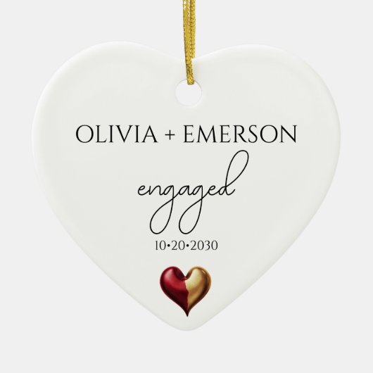 Moderne minimalistische betrokkenheid keramisch ornament (Voorkant)