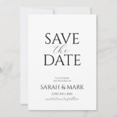 Moderne Minimalistische Bewaar de Datum Kaart (Voorkant)