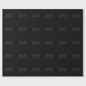 Moderne Minimalistische Bewerkbare Naam | Zwart & Cadeaupapier (Vlak)