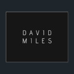 Moderne minimalistische bewerkbare naam | Zwart & Flyer<br><div class="desc">Modern ogende aanpasbare naam of andere tekst, bewerken zoals u wilt!</div>