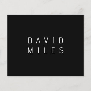 Moderne minimalistische bewerkbare naam   Zwart &  Flyer