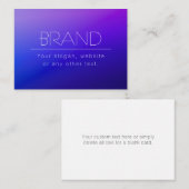 Moderne minimalistische bewerkbare naam | Zwart &  Notitiekaartje (Voorkant / Achterkant)