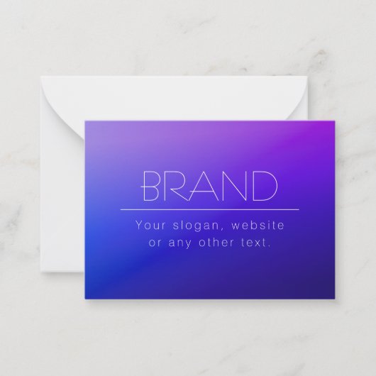 Moderne minimalistische bewerkbare naam | Zwart &  Notitiekaartje (Voorkant)