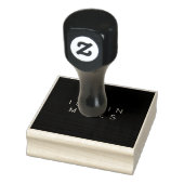 Moderne minimalistische bewerkbare naam | Zwart & Rubberstempel (Stempel)