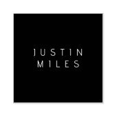 Moderne minimalistische bewerkbare naam | Zwart & Rubberstempel (Afrduk)