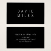 Moderne minimalistische bewerkbare naam | Zwart &  Visitekaartje (Voorkant /achterkant)