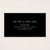 Moderne minimalistische bewerkbare naam | Zwart &  Visitekaartje (Achterkant)
