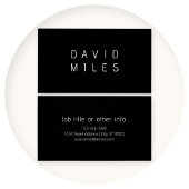 Moderne minimalistische bewerkbare naam | Zwart &  Visitekaartje