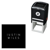 Moderne minimalistische bewerkbare naam | Zwart &  Zelfinktende Stempel (In situ)