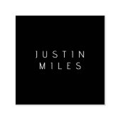 Moderne minimalistische bewerkbare naam | Zwart &  Zelfinktende Stempel (Design)