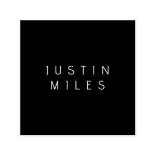 Moderne minimalistische bewerkbare naam   Zwart &  Zelfinktende Stempel