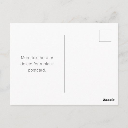 Moderne minimalistische bewerkbare tekst | Zwart & Briefkaart (Achterkant)
