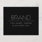 Moderne minimalistische bewerkbare tekst | Zwart & Flyer (Voorkant)