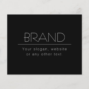 Moderne minimalistische bewerkbare tekst   Zwart & Flyer