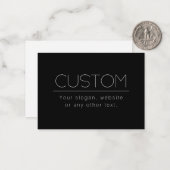 Moderne minimalistische bewerkbare tekst | Zwart & Notitiekaartje (Voorkant / Achterkant in situ)