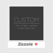 Moderne minimalistische bewerkbare tekst | Zwart & Sticker (Vel)