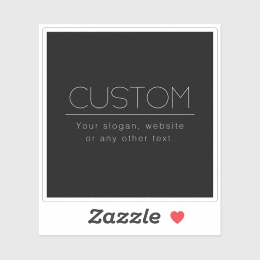 Moderne minimalistische bewerkbare tekst | Zwart & Sticker (Vel)