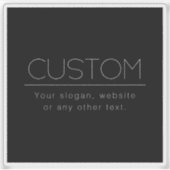 Moderne minimalistische bewerkbare tekst | Zwart & Sticker (Voorkant)