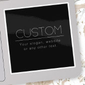 Moderne minimalistische bewerkbare tekst | Zwart & Sticker