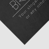 Moderne minimalistische bewerkbare tekst | Zwart & Tissuepapier (Detail)