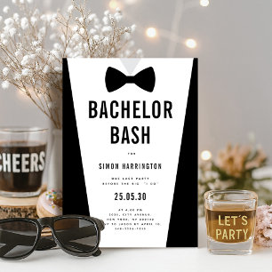Moderne minimalistische Big Bold Bachelor Bash Par Kaart