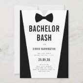 Moderne minimalistische Big Bold Bachelor Bash Par Kaart (Voorkant)