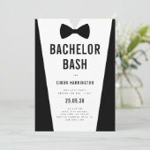 Moderne minimalistische Big Bold Bachelor Bash Par Kaart (Staand voorkant)