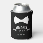 Moderne minimalistische Big Bold Black vrijgezelle Blikjeskoeler (Blikje Voorkant)