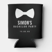 Moderne minimalistische Big Bold Black vrijgezelle Blikjeskoeler (Voorkant)