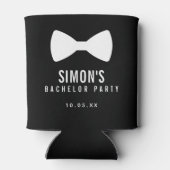 Moderne minimalistische Big Bold Black vrijgezelle Blikjeskoeler (Achterkant)