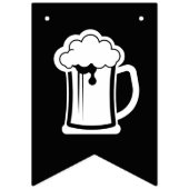 Moderne minimalistische Big Bold Black vrijgezelle Vlaggetjes (Eerste vlag)