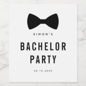 Moderne minimalistische Big Bold Black vrijgezelle Wijn Etiket (Enkel label)